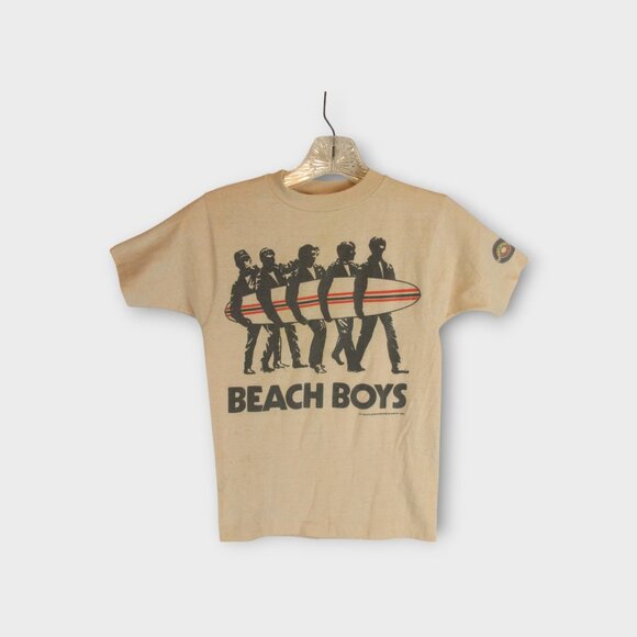 Vintage The Beach Boys Designs Single Stitch Tee Size M Tan - Picture 1 of 13